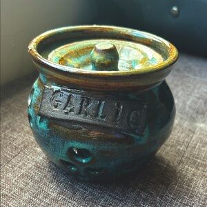 Handmade Clay Garlic Storage